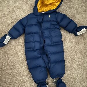 Ralph Lauren Blue and Yellow Baby Snowsuit
